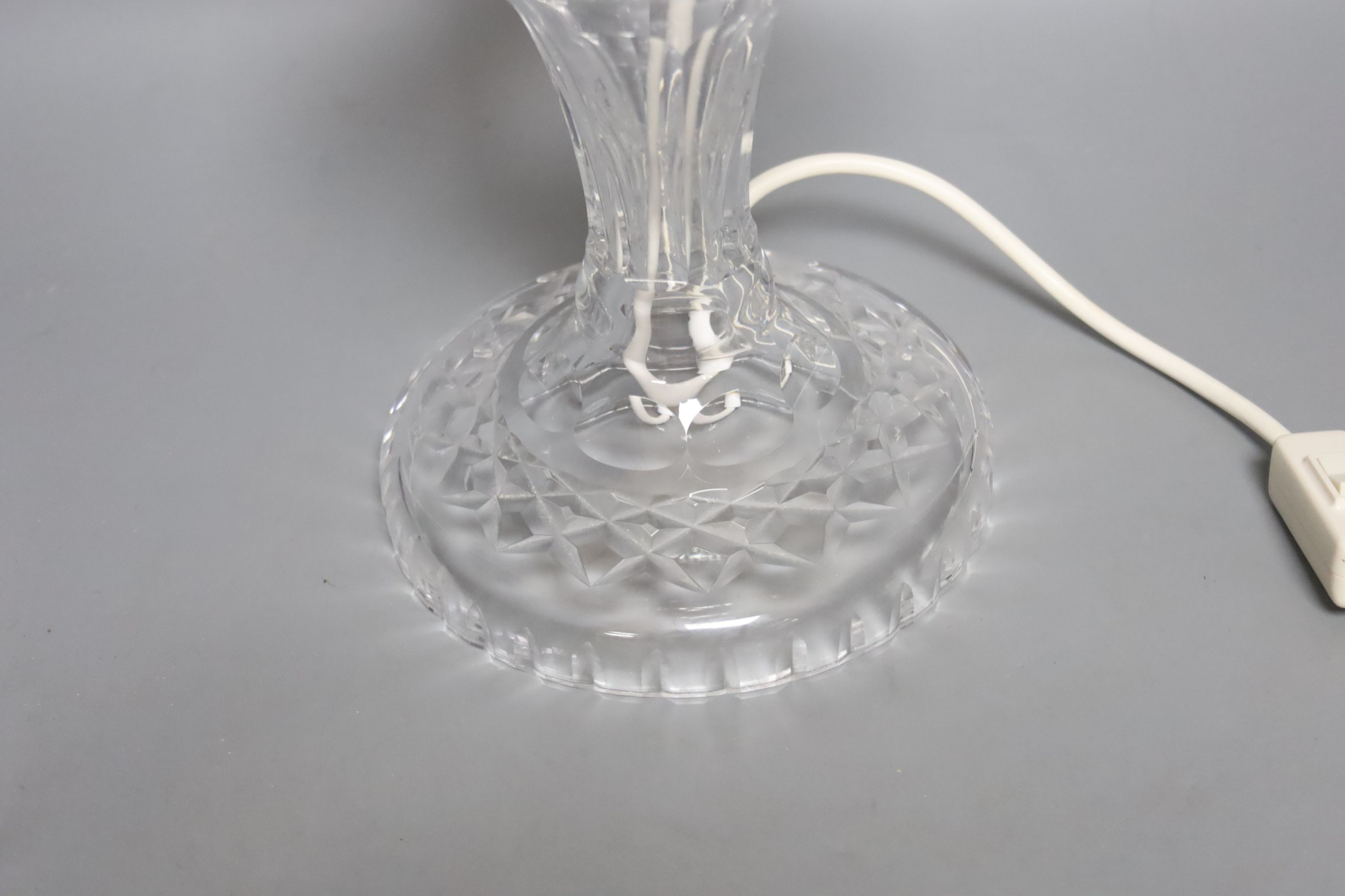 A Waterford cut crystal table lamp, 55.5 cm